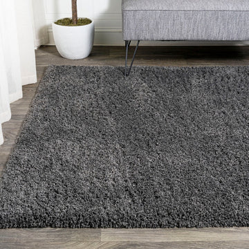 Groovy Solid Shag Area Rug